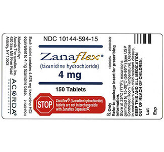Buy Zanaflex (Tizanidine) 4mg Tablets  x 1's-Online at ADHD Pharmacy UK